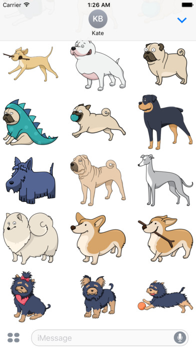 Doggy Dog Stickers iMessage screenshot 3