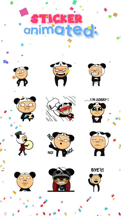 Funny Panda Man Animated! screenshot 2