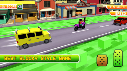 Blocky Road Racing Sim HD : Extreme Driving screenshot 3