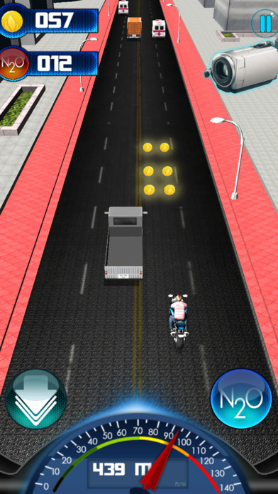3D Motor Bike Drag Race screenshot 2