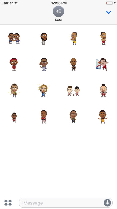 Animated Basket-Ball Star Stickers For iMessage screenshot 3