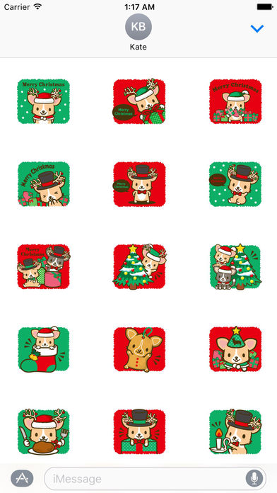 Merry Christmas Cute Corgi Dog Stickers screenshot 2