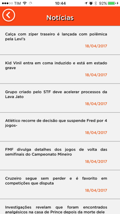 Captura de tela do iPhone 3
