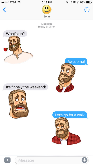 Life with a Beard Stickers screenshot 3