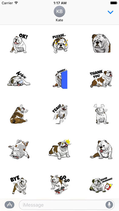 The English Bull Dog Stickers screenshot 2