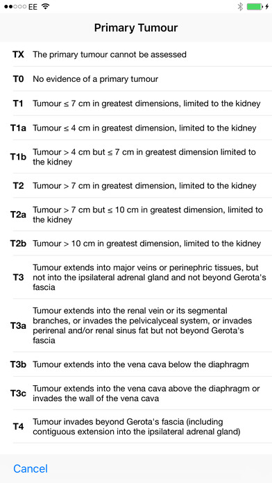 Kidney Cancer Staging TNM screenshot 3