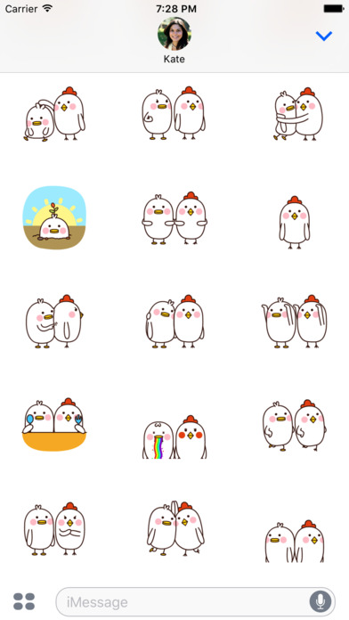 Cheerful Chickens Animated Emoji Stickers screenshot 3