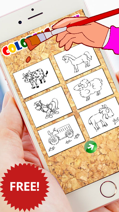 Fram Animal Coloring Page free for kids screenshot 2
