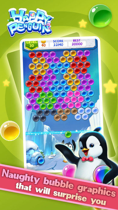 Happy Penguin - Bubble Shooter screenshot 4
