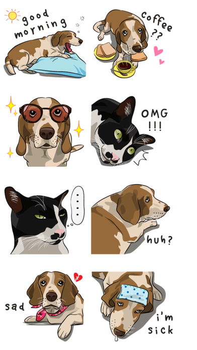 Dog with Text Stickers : New screenshot 2