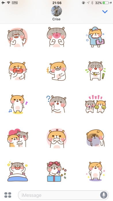 Hamstermoji Stickers for imessages screenshot 2