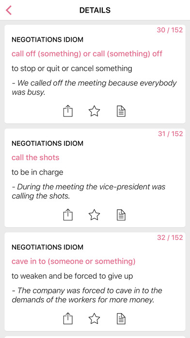 Sports - Negotiation idioms screenshot 2