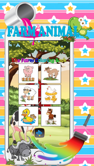 Farm animal pait : coloring pages for girls & boys screenshot 2