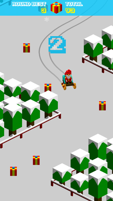 滑雪向前冲 - 趣味像素休闲游戏 screenshot 4