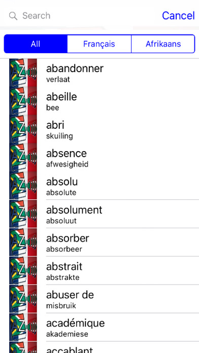 Audiodict Français Afrikaans Dictionnaire Audio screenshot 2