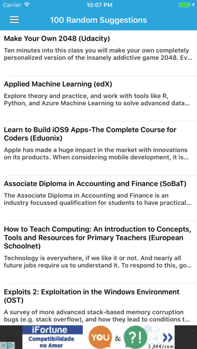MOOC List screenshot 4