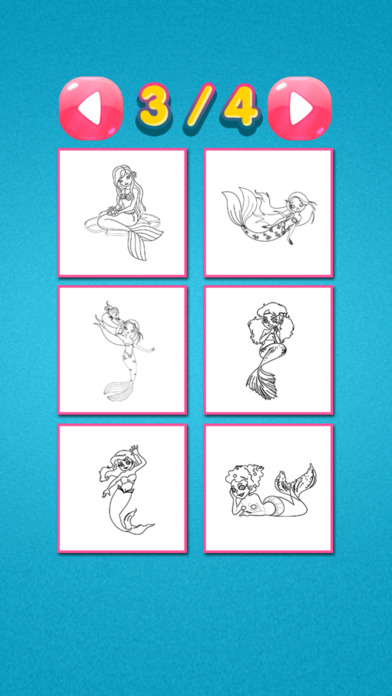 Princess mermaid coloring book for kids screenshot 2