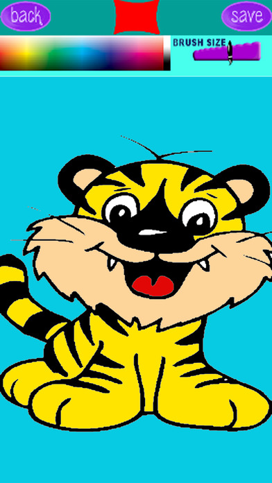 Free Coloring Book Games Tiger For Preschoolers screenshot 2