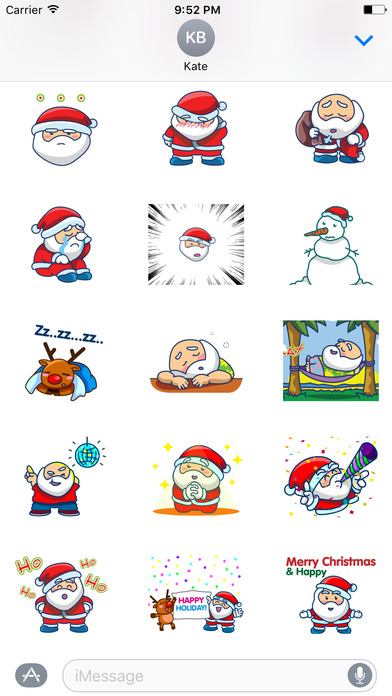Animated Cute Santa Claus Sticker screenshot 2