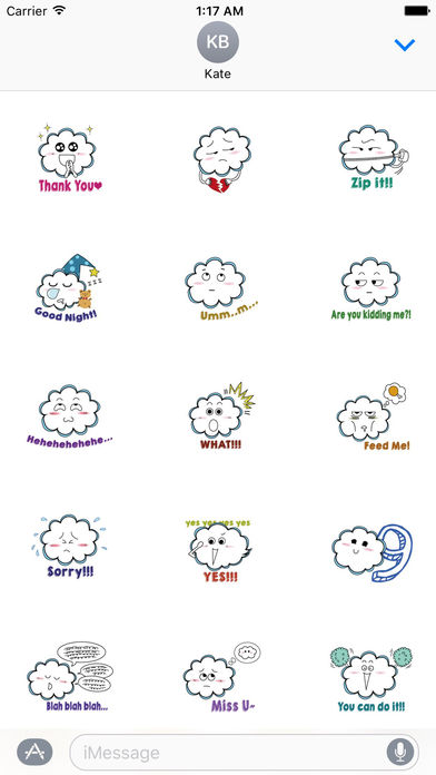 Funny Cloud Emoji Sticker screenshot 2
