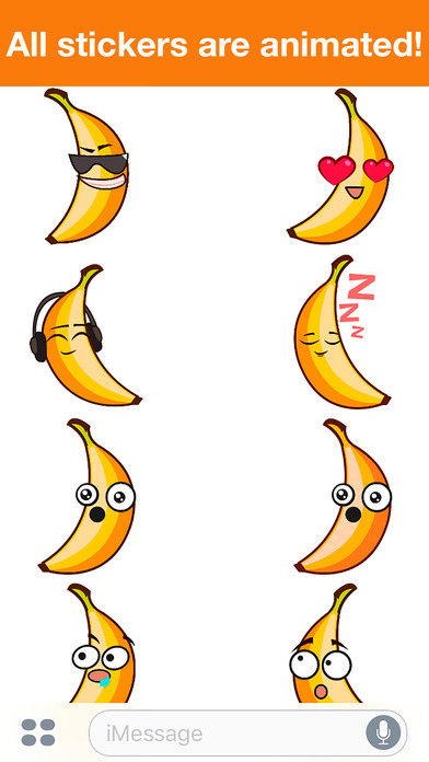 Banana Animated -Cute stickers screenshot 3