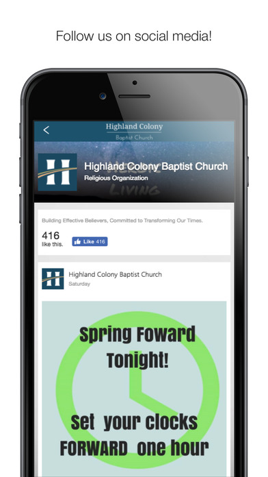 Highland Colony Baptist Church screenshot 2