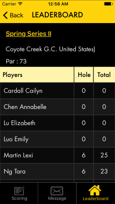 Golf Live Scoring screenshot 3