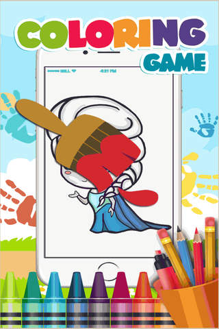 Draw Game Elsa Princess Version screenshot 2