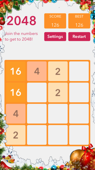 2048 Christmas : New Puzzle 2017 screenshot 3