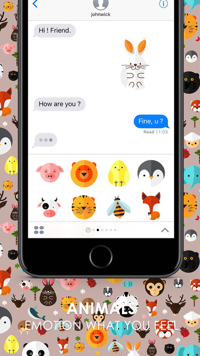 Animals Stickers & Emoji Keyboard By ChatStick screenshot 2