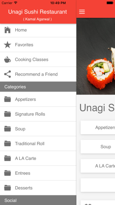 Unagi Sushi screenshot 3