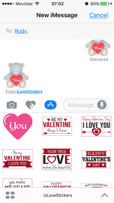 ULoveStickers Valentine's day Love Stickers Pack screenshot 3