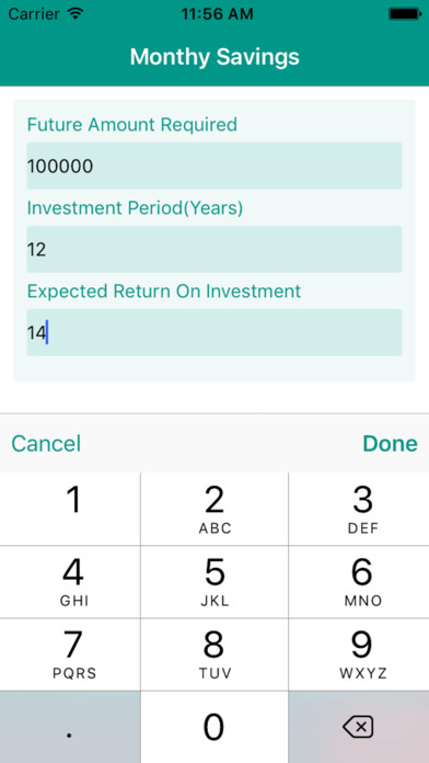 Monthly Saving Calculator screenshot 2