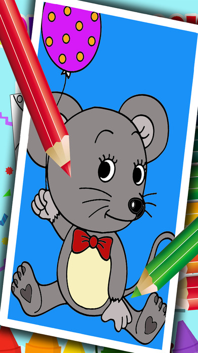 Mouse Junior Coloring Page Game Free Edition screenshot 2