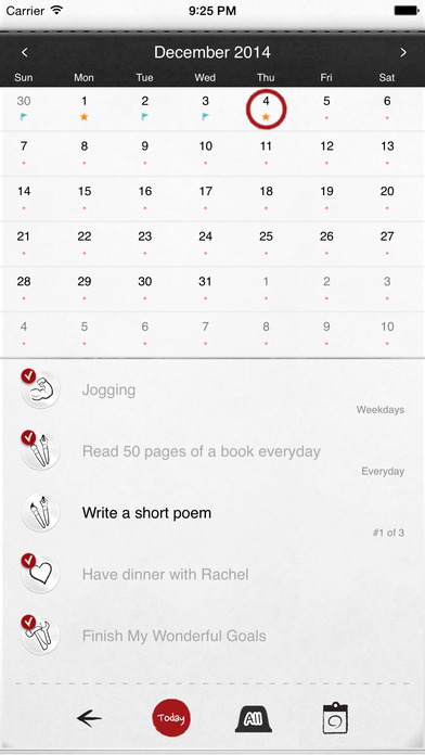 My Wonderful Goals * To-do note for my daily life Screenshots