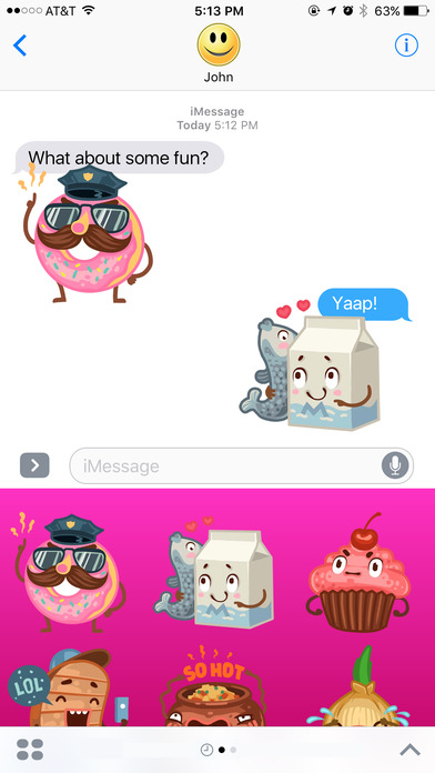 Food Tasty And Funny Stickers screenshot 2