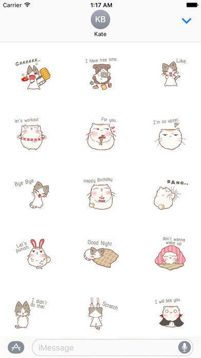 A Chubby Cat And A Thin Cat Stickers screenshot 2