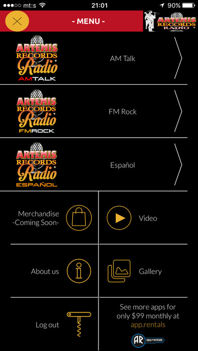 Artemis Radio screenshot 2