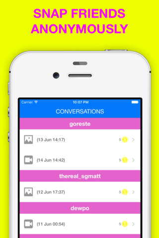 Stories conversations for Snapchat and Instagram screenshot 2