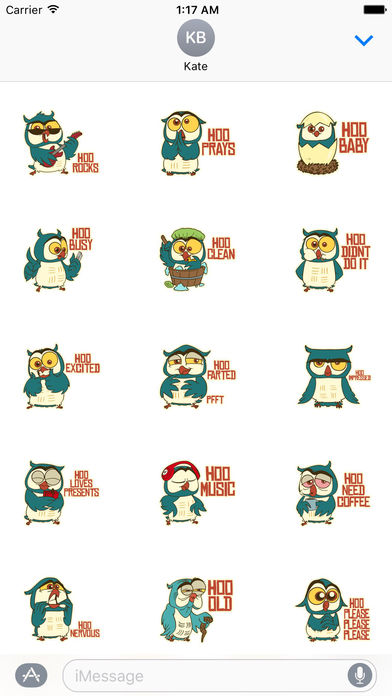 Hoo The Funny Owl Stickers screenshot 2