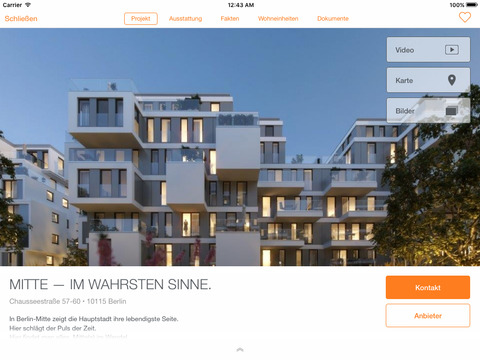 Скриншот из ESCON Immobilien - Häuser und Wohnungen in Berlin