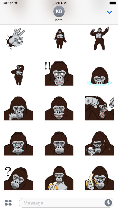 Gorilla Animated Stickers screenshot 2