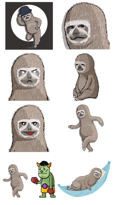 Lazy Sloth - Stickers! screenshot 3