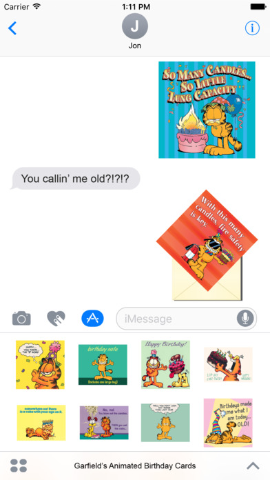 Garfield Birthday Cards screenshot 2