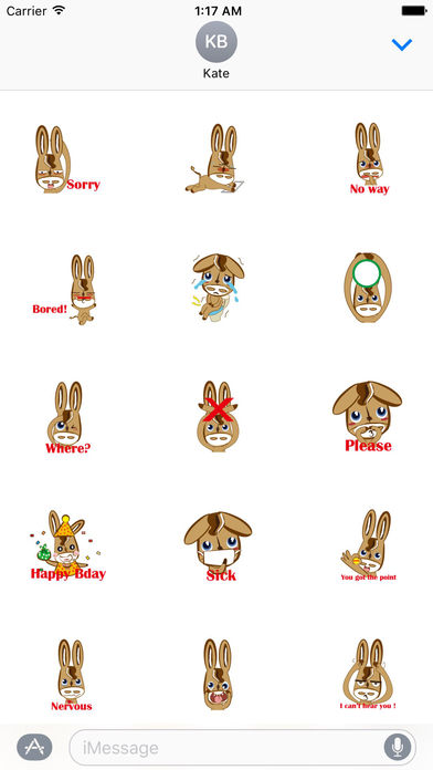 Cute Donkey Stickers screenshot 2