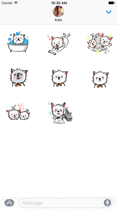 Lovely Westie Dog Vol 3 - Stickers for iMessage screenshot 3