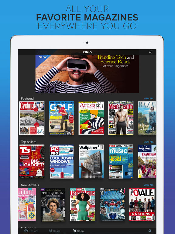 Screenshots of Zinio - The World's Magazine Newsstand for iPad