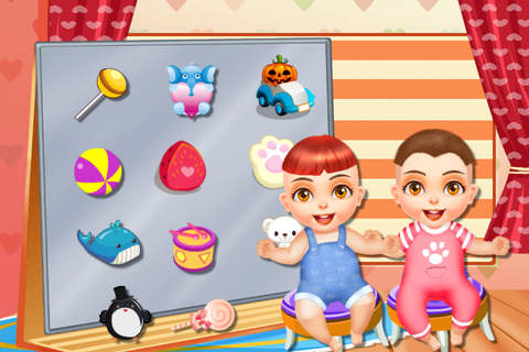 Cute Twins' Salon Time - Baby Care Game screenshot 3