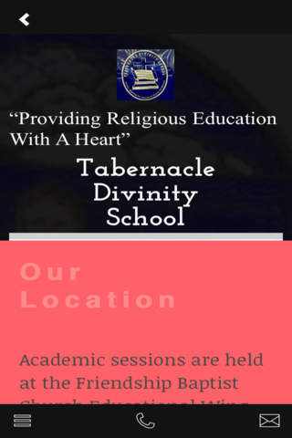 Tabernacle Divinity School screenshot 3