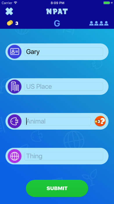 Name Place Animal Thing - Online screenshot 3